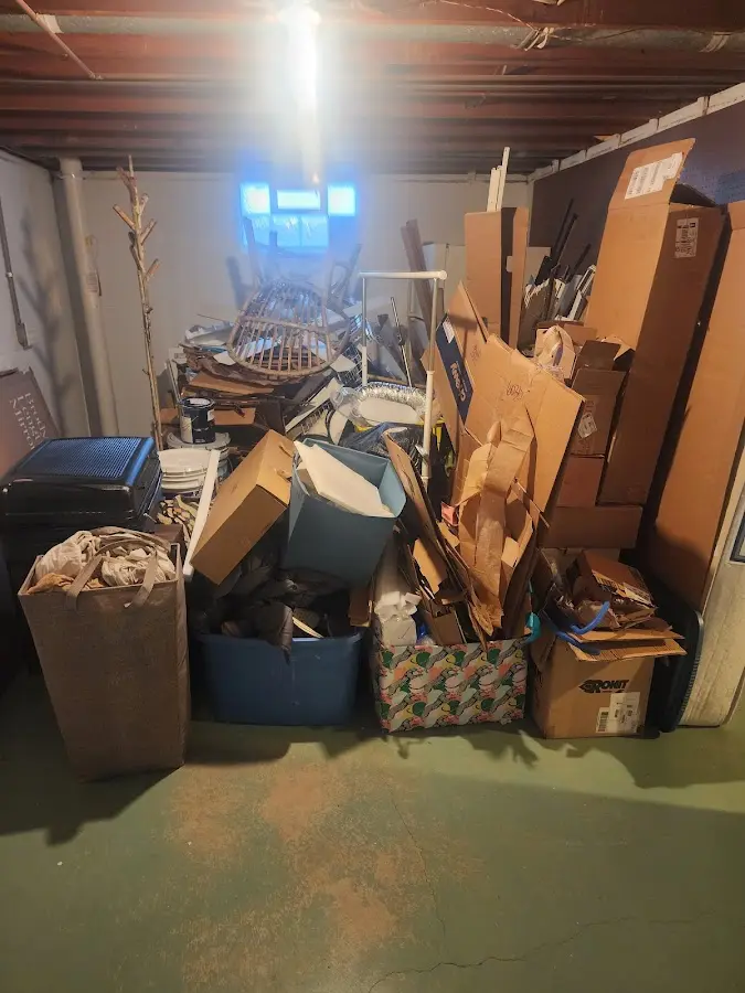 Roll-off dumpster container at job site for Concrete Dumpster Rental in Muscatine